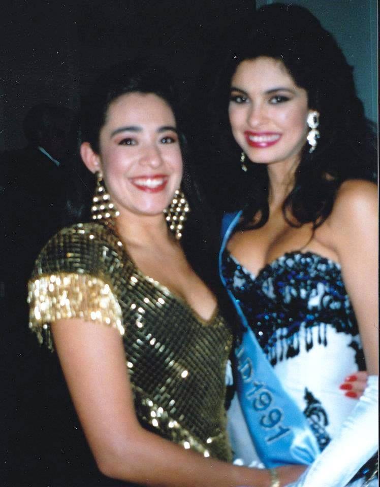 Miss Bolivia y Miss Mundo 1991