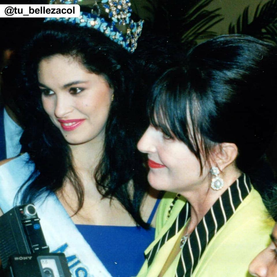 Ninibeth Leal, Miss Mundo 1991 y Julia Morley