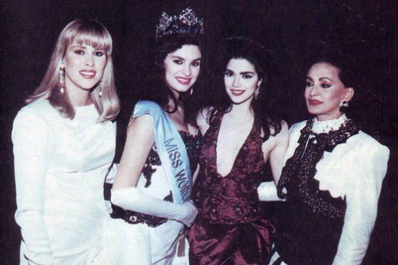 Ninibeth Leal, Miss Mundo 1991, junto a Pilin, Astrid y Susana